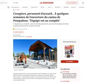 LA MONTAGNE : Croupiers, personnel d'accueil... À quelques semaines de l'ouverture du casino de Pompadour, "l'équipe est au complet"