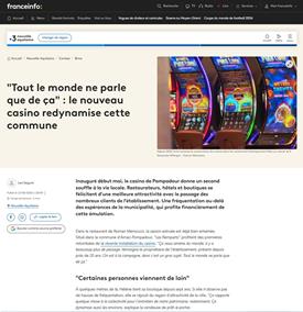 FRANCE INFO : "Tout le monde ne parle que de ça" : le nouveau casino redynamise cette commune